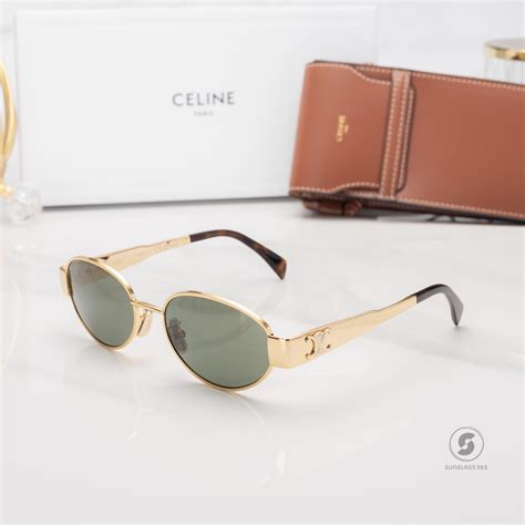 celine gouden bril|TRIOMPHE METAL 01 SUNGLASSES IN METAL .